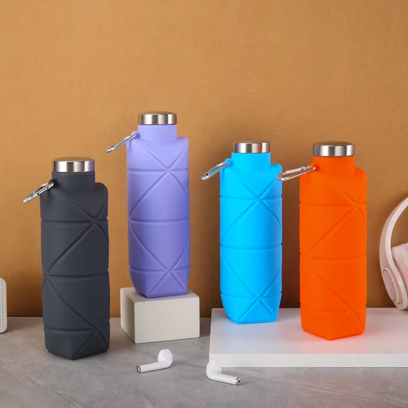 Collapsible Reusable Silicone Water Bottle