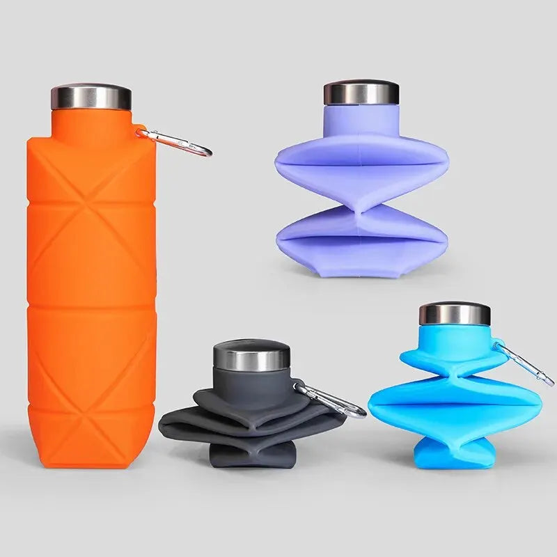 Collapsible Reusable Silicone Water Bottle